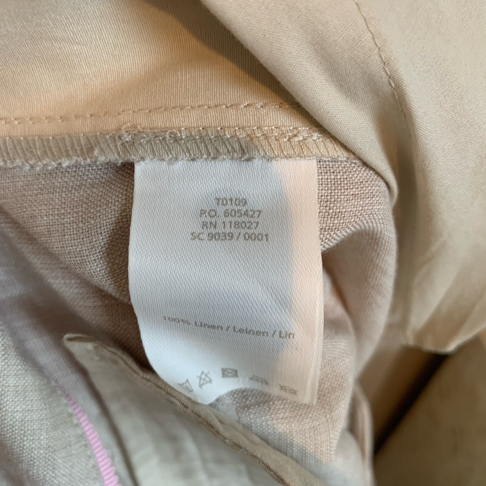 Boden linen pants in oatmeal. NWT. Wide leg perfection. Size 12R. Gorgeous! - Picture 6 of 7